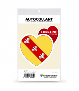 Lorraine - Blason | Autocollant Coeur j'aime