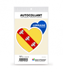 Lorraine - Blason | Autocollant Coeur j'aime