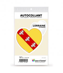 Lorraine - Blason | Autocollant Coeur j'aime