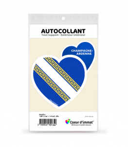 Champagne-Ardenne - Blason | Autocollant Coeur j'aime