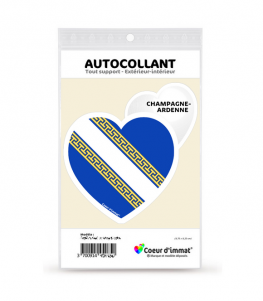 Champagne-Ardenne - Blason | Autocollant Coeur j'aime