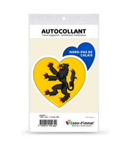 Nord-Pas de Calais - Blason | Autocollant Coeur j'aime