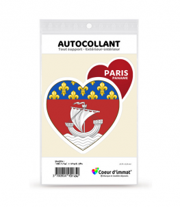 Paris - Blason | Autocollant Coeur j'aime