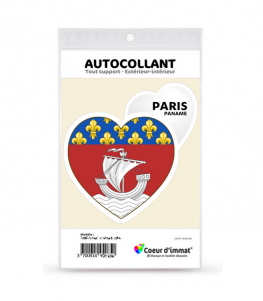 Paris - Blason | Autocollant Coeur j'aime