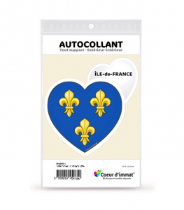 Ile-de-France - Blason | Autocollant Coeur j'aime