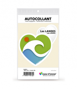 Landes - Naturel | Autocollant Coeur j'aime