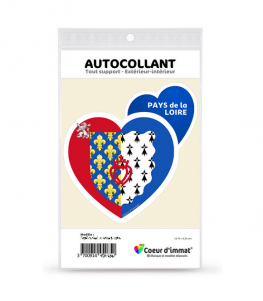 Pays de la Loire - Blason | Autocollant Coeur j'aime