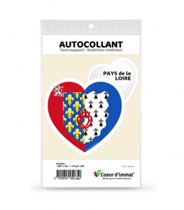 Pays de la Loire - Blason | Autocollant Coeur j'aime