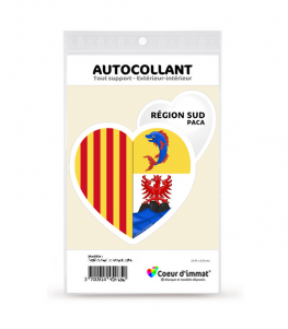 Région Sud - Blason | Autocollant Coeur j'aime