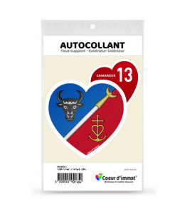 Camargue 13 - Blason | Autocollant Coeur j'aime