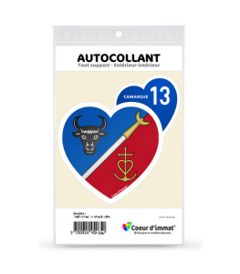 Camargue 13 - Blason | Autocollant Coeur j'aime