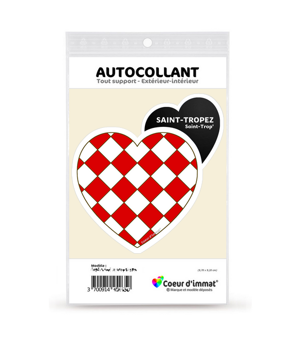 Saint-Tropez - Blason | Autocollant Coeur j'aime