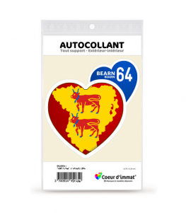 Béarn - Carte | Autocollant Coeur j'aime