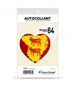 Béarn - Carte | Autocollant Coeur j'aime