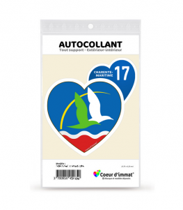 Charente-Maritime 17 - J'aime | Autocollant Coeur j'aime