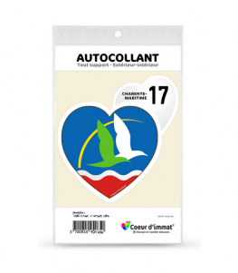 Charente-Maritime 17 - J'aime | Autocollant Coeur j'aime