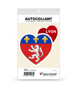 Lyon - Blason | Autocollant Coeur j'aime