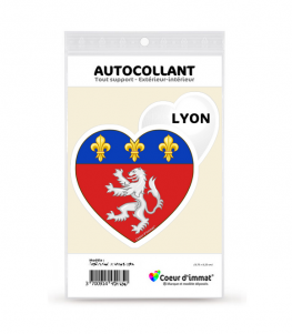 Lyon - Blason | Autocollant Coeur j'aime