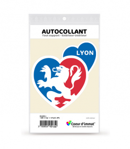 Lyon - Ville | Autocollant Coeur j'aime