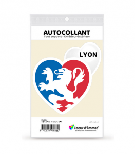 Lyon - Ville | Autocollant Coeur j'aime