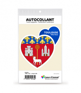 Toulouse - Blason | Autocollant Coeur j'aime