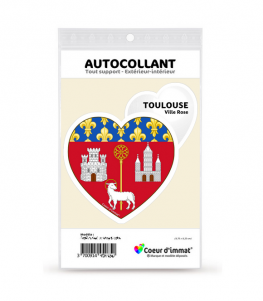 Toulouse - Blason | Autocollant Coeur j'aime