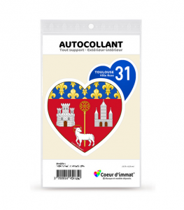 Toulouse 31 - Blason | Autocollant Coeur j'aime