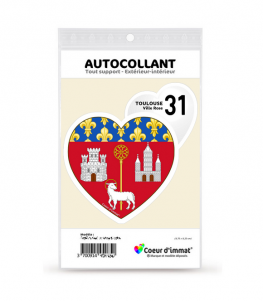 Toulouse 31 - Blason | Autocollant Coeur j'aime