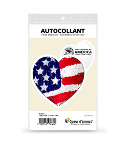 États-Unis - America USA | Autocollant Coeur j'aime