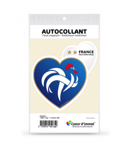 France - Fiers d'être bleus | Autocollant Coeur j'aime