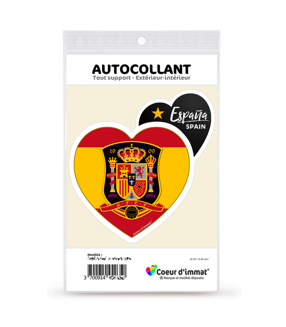 Espagne - La Roja | Autocollant Coeur j'aime