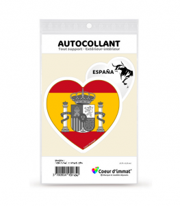 Espagne - Armoiries Drapées | Autocollant Coeur j'aime