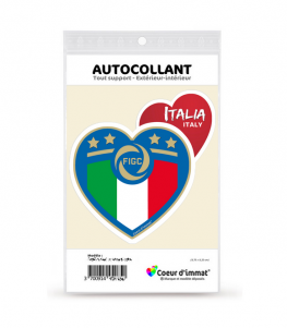 Italie - Gli Azzurri | Autocollant Coeur j'aime