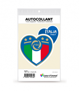 Italie - Gli Azzurri | Autocollant Coeur j'aime