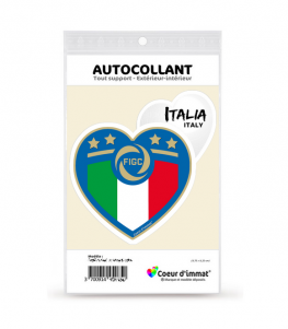 Italie - Gli Azzurri | Autocollant Coeur j'aime