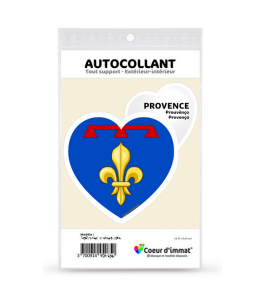 Provence - Blason II | Autocollant Coeur j'aime