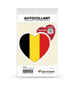 Belgique - Drapée | Autocollant Coeur j'aime