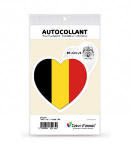 Belgique - Drapée | Autocollant Coeur j'aime