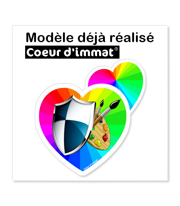 Modèle déjà réalisé - Coeur d'immat | Coeur j'aime