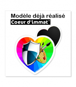 Modèle déjà réalisé - Coeur d'immat | Coeur j'aime