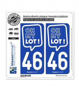 46 Lot - Oh My Lot | Autocollant plaque immatriculation