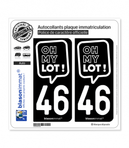 46 Lot - Oh My Lot | Autocollant plaque immatriculation