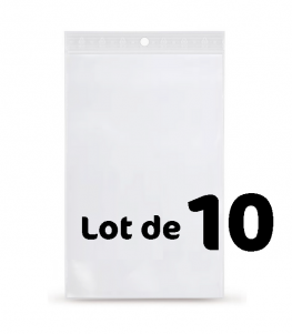 Lot de 10 Sachets plastique de présentation