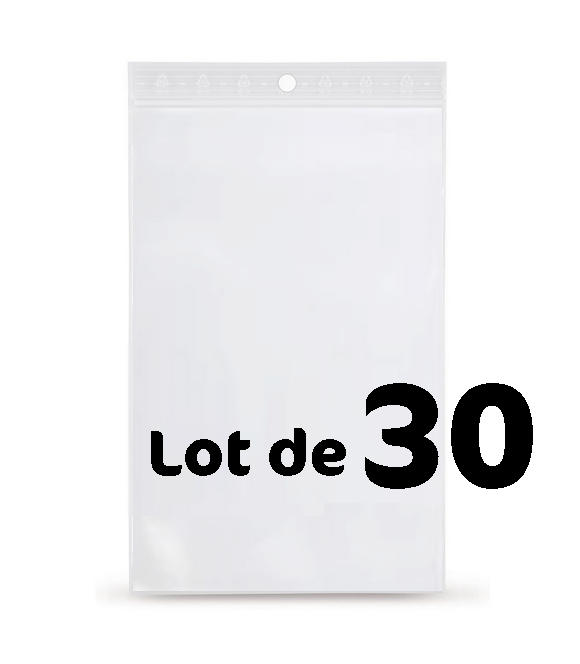 Lot de 30 Sachets plastique de présentation Lot de 30 Sachets plastique de présentation