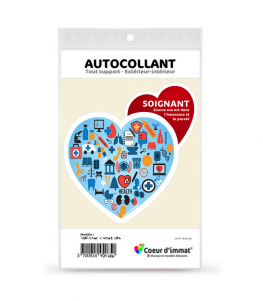 Soignant - Hippocrate | Autocollant Coeur j'aime