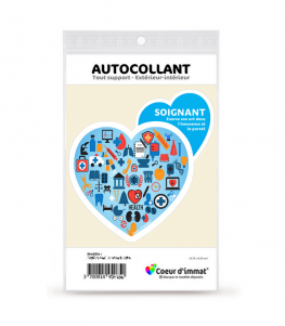 Soignant - Hippocrate | Autocollant Coeur j'aime