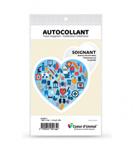 Soignant - Hippocrate | Autocollant Coeur j'aime