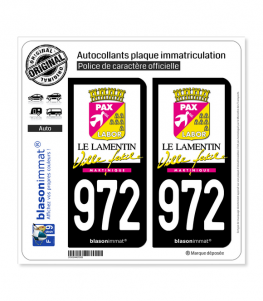 972 Le Lamentin - Ville | Autocollant plaque immatriculation