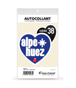 Isère - Alpe d'Huez | Autocollant Coeur j'aime