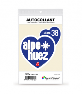 Isère - Alpe d'Huez | Autocollant Coeur j'aime